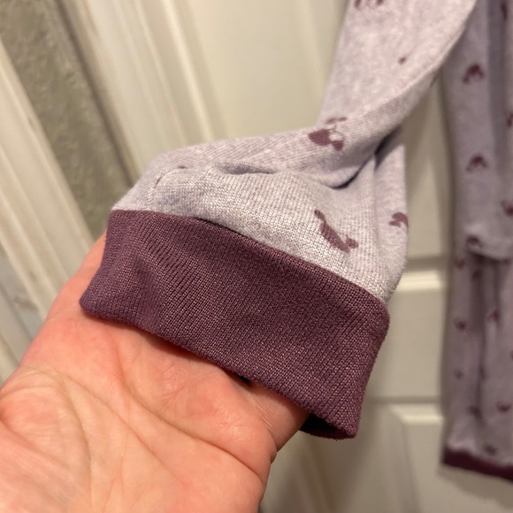 Disney Minnie Mouse Pajama Set Womens XL Purple Long Sleeve Joggers Loungewear - Picture 3 of 9